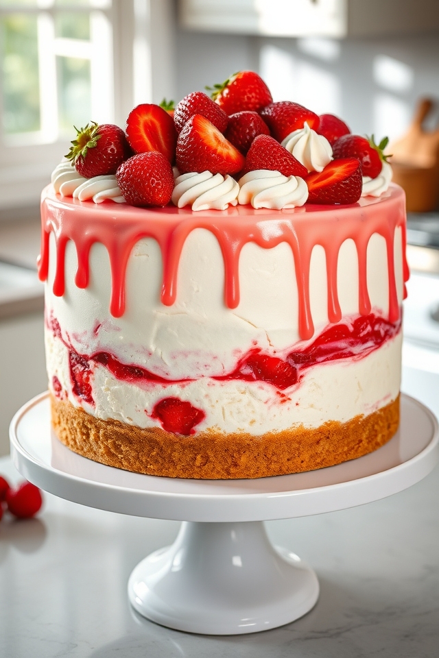 creamy strawberry cheesecake fusion