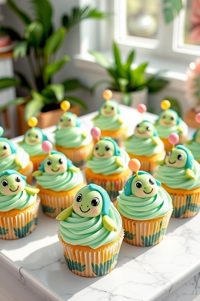 cute colorful turtle toppers