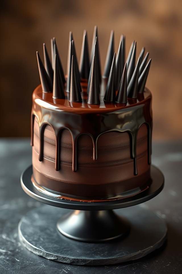 dark ganache edgy spikes