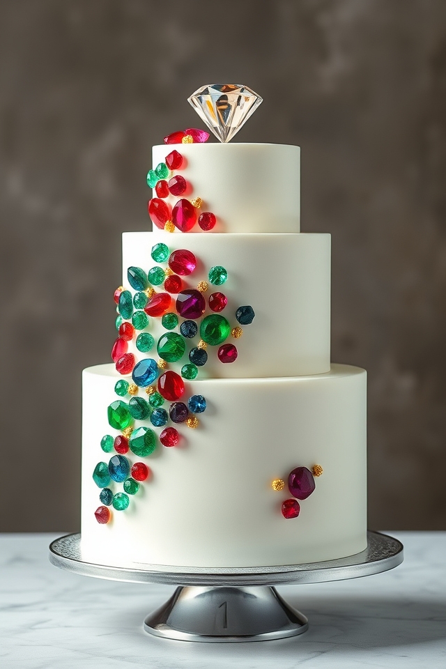 dazzling edible gemstone accents