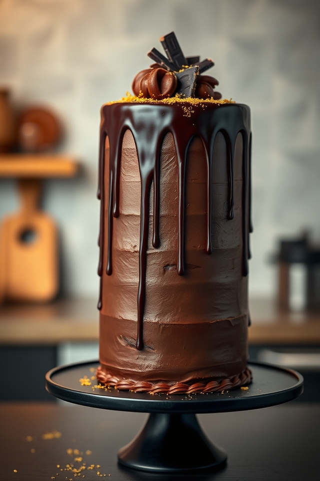 decadent cascading chocolate drizzle