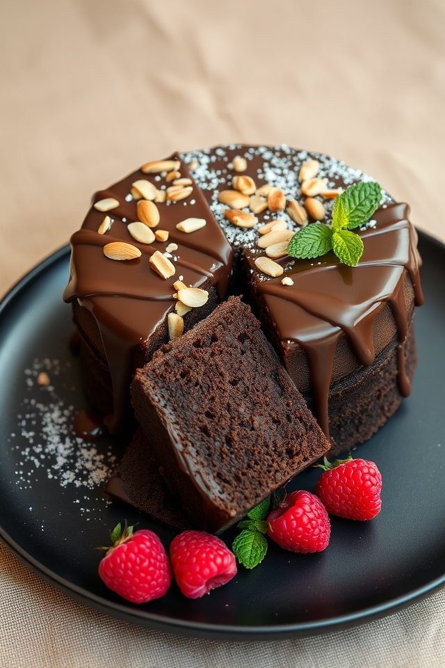 decadent chocolate almond torte