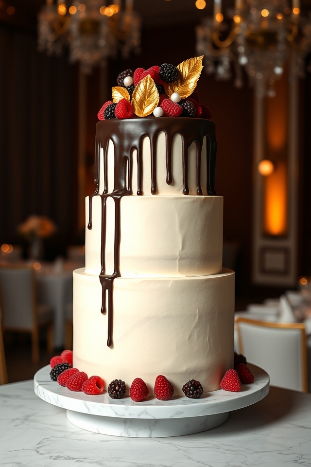 decadent chocolate drip elegance
