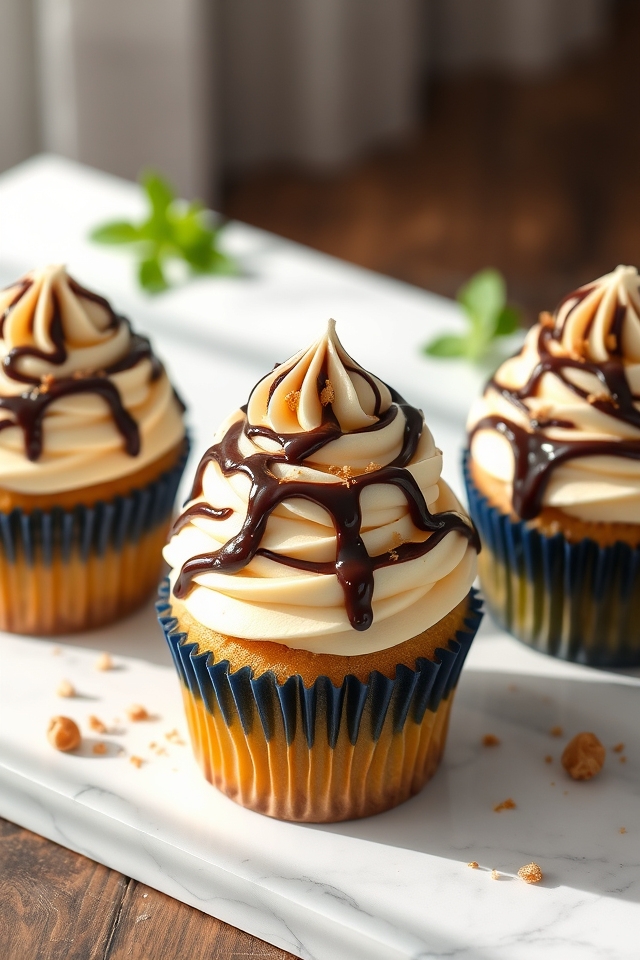 decadent drizzled cupcake delights