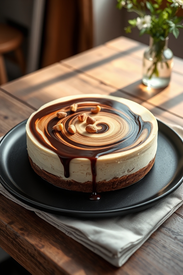 decadent hazelnut chocolate cheesecake