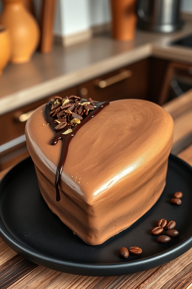 decadent mocha coffee heart