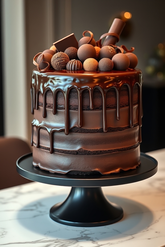 decadent multi layered chocolate masterpiece
