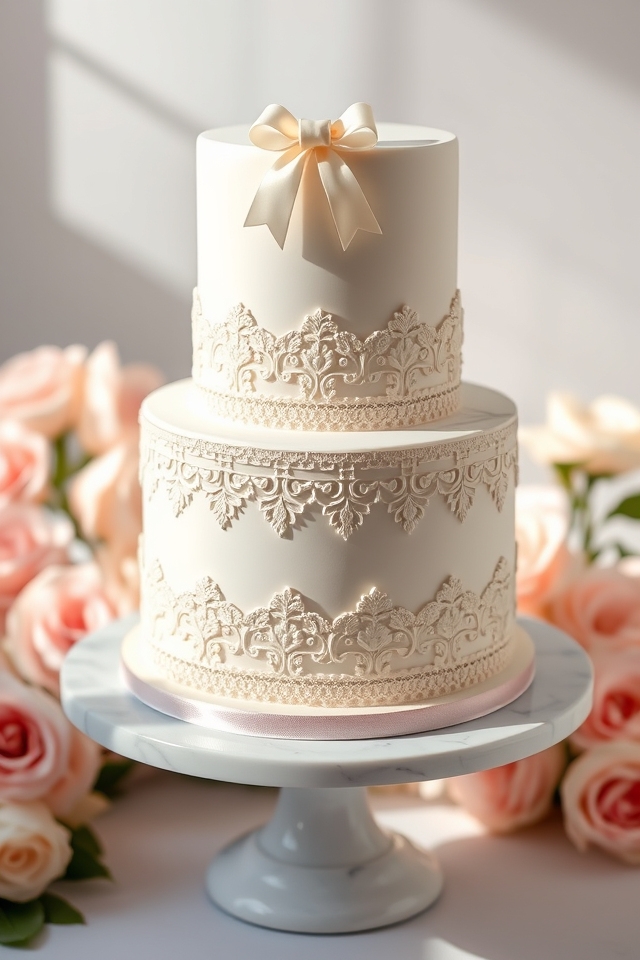 delicate edible lace accents