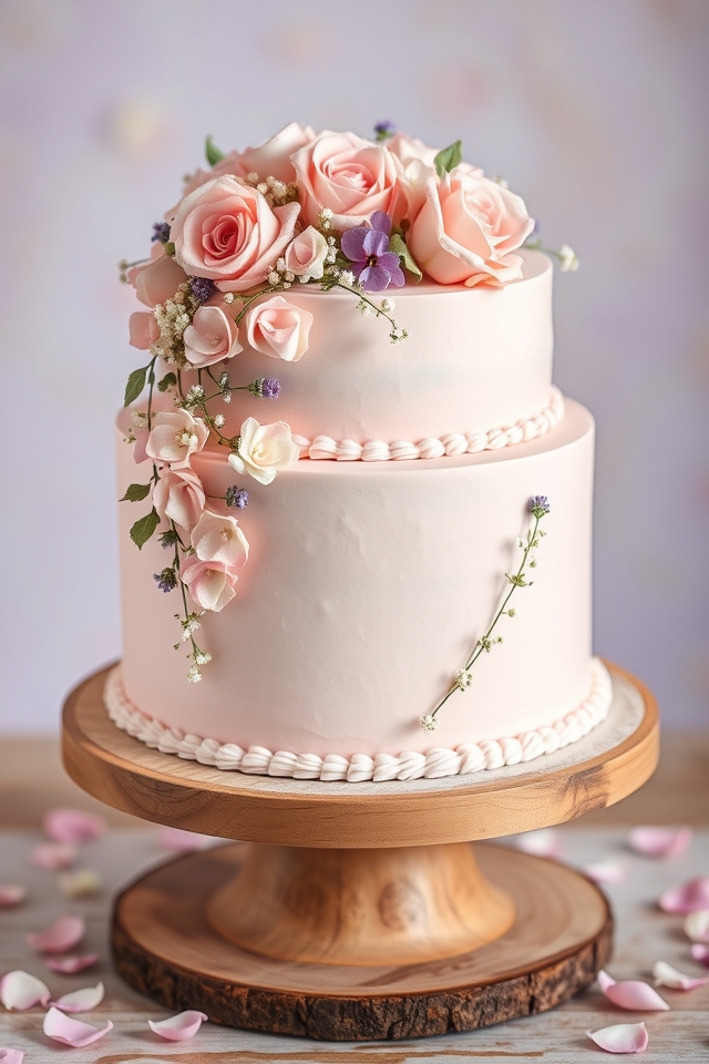 delicate floral pastel cakes