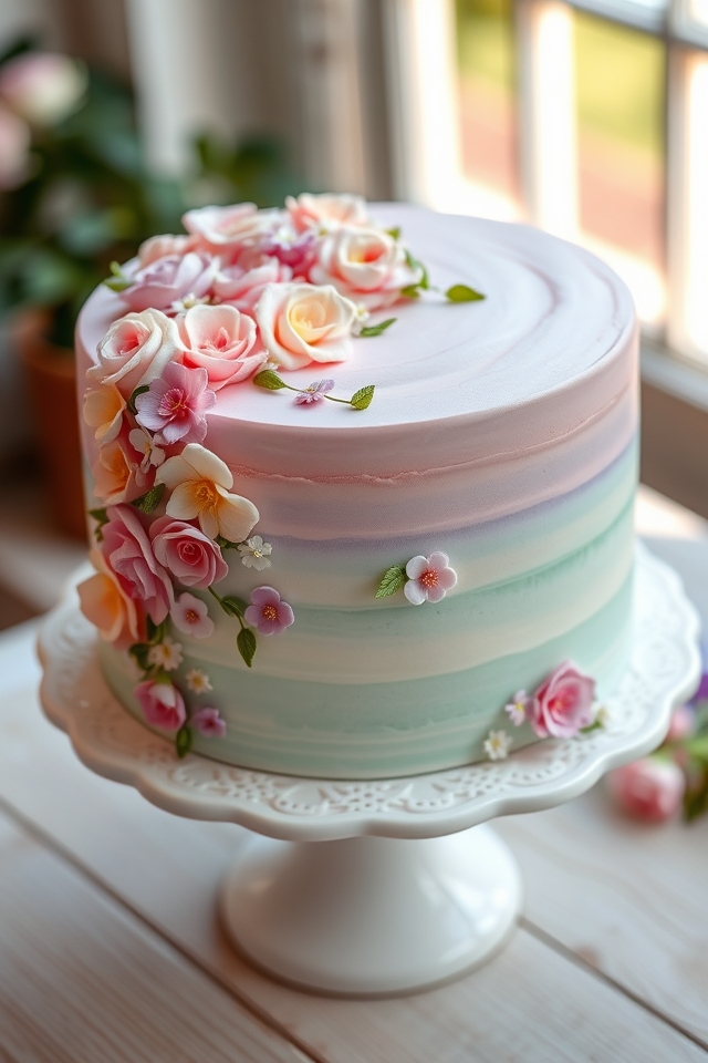 delicate floral pastel frost