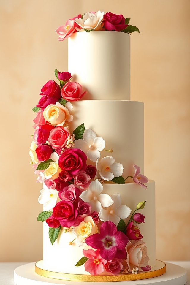 delicate sugar flowers cascade