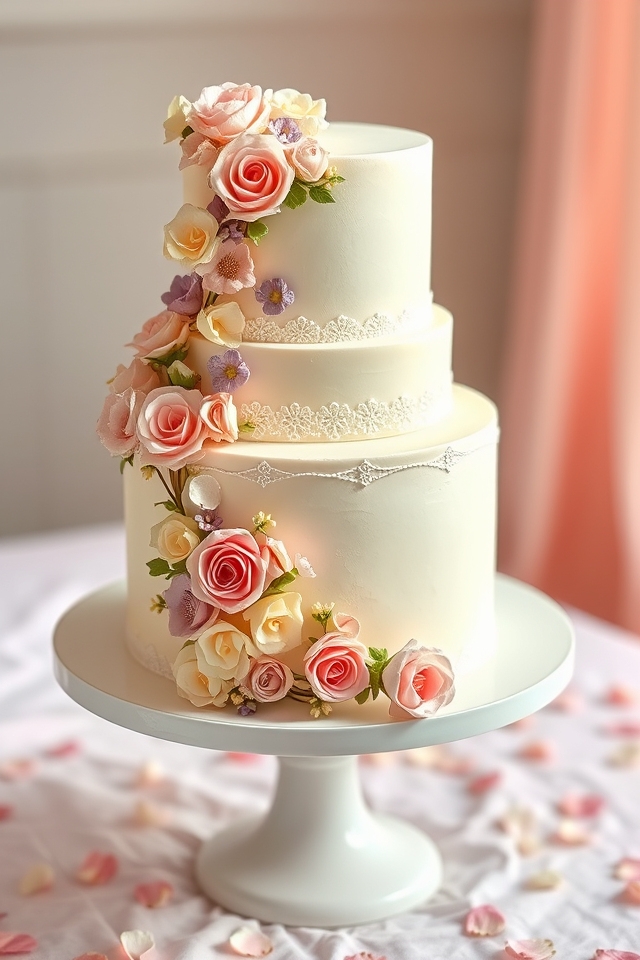 delicate sugar flowers cascade
