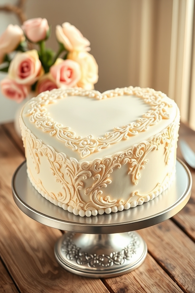 delicate victorian lace heart