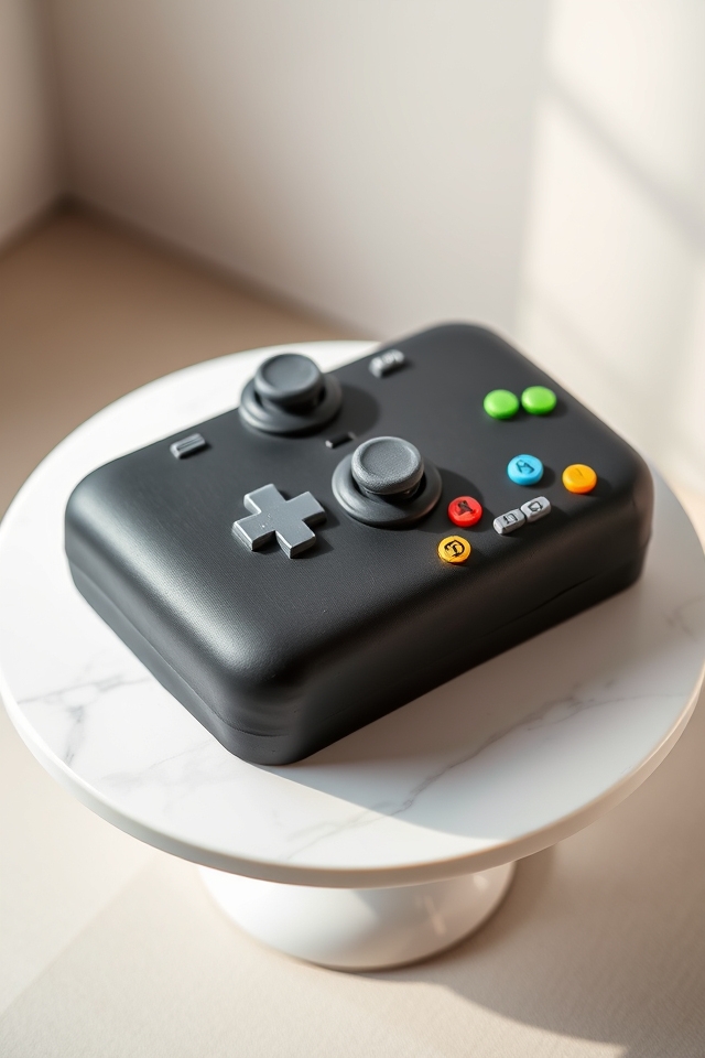 detailed gaming controller cake