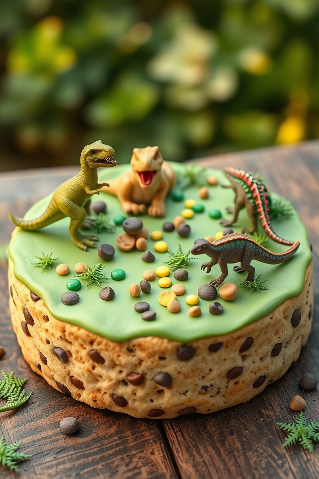 dinosaur adventure cookie cake