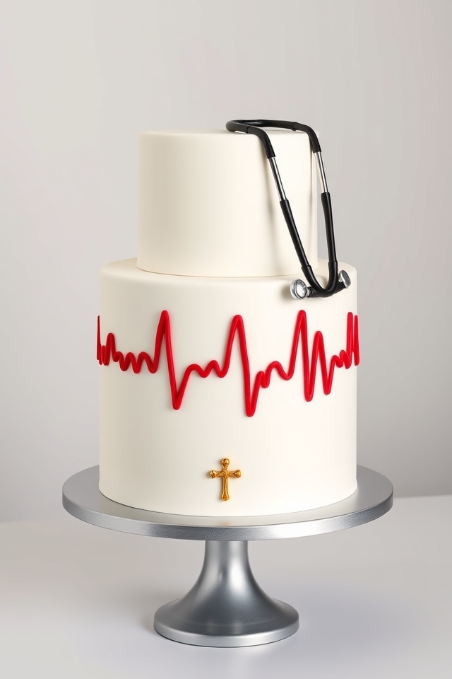 doctor graduation heartbeat design