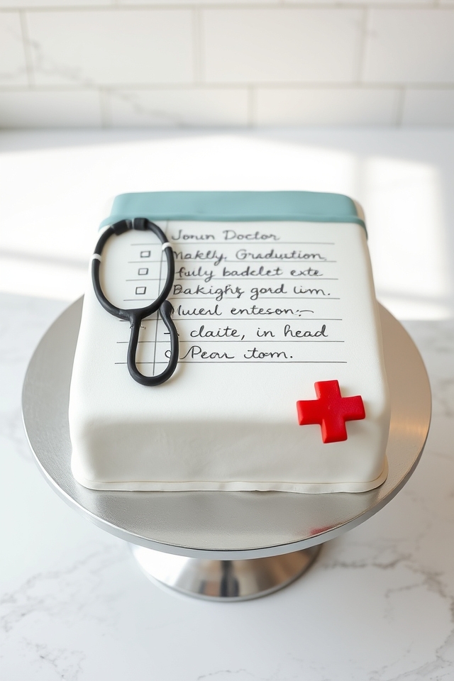 doctor s prescription pad cake