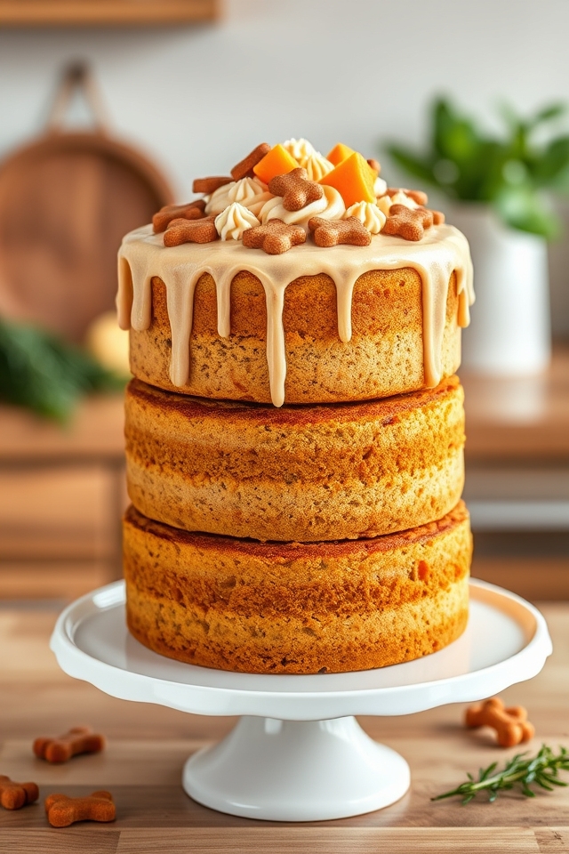 dog friendly birthday layer cake