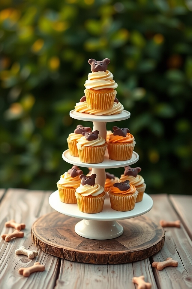 dog friendly cupcake tower