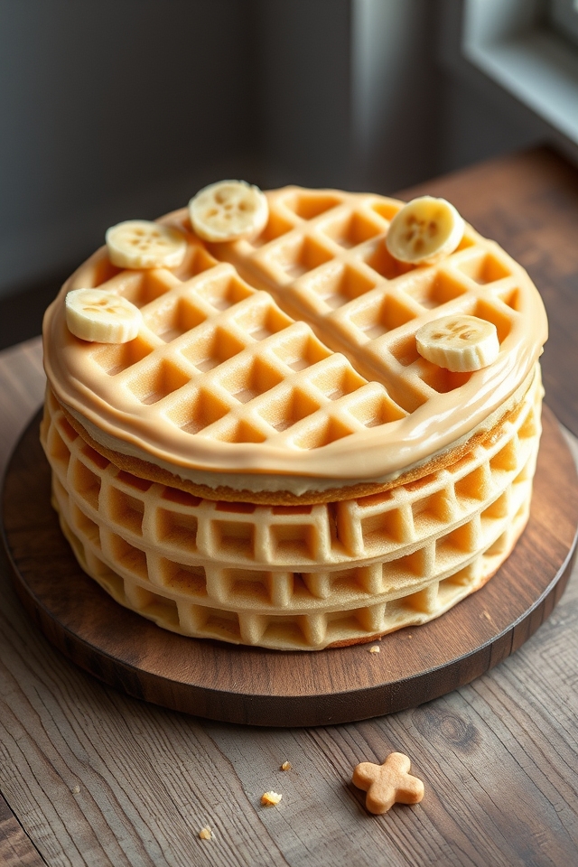 dog friendly peanut butter waffle
