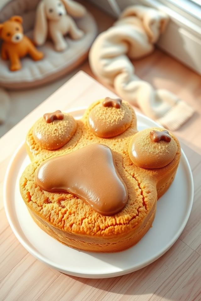 dog paw print cake