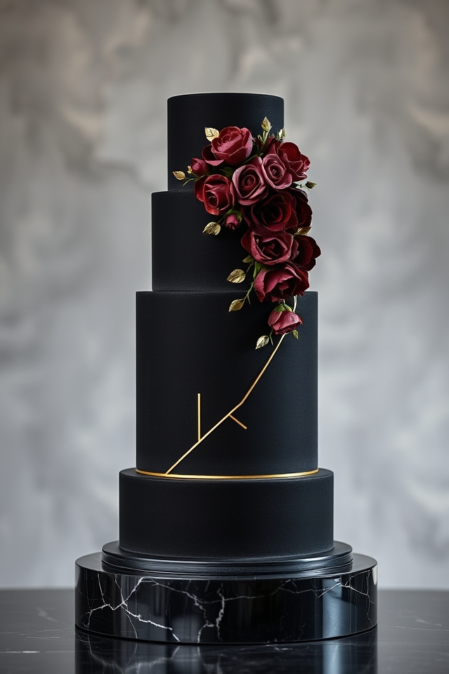 dramatic black velvet elegance