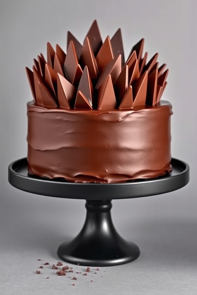 dramatic jagged chocolate shards