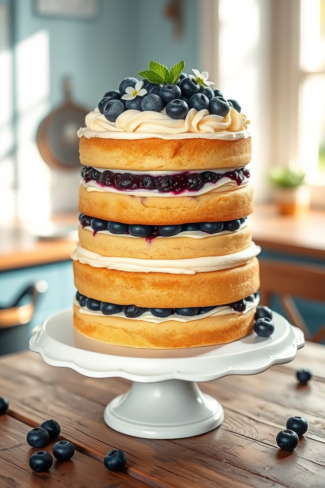 dreamy blueberry vanilla cake