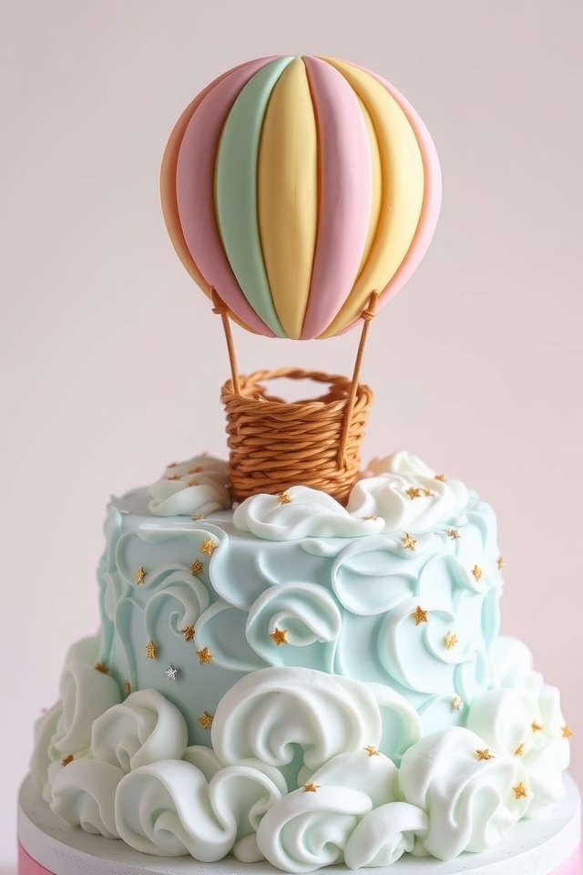 dreamy cloud balloon cake