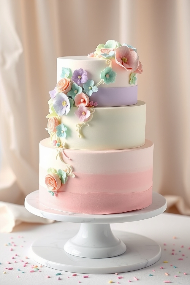 dreamy pastel cake elegance