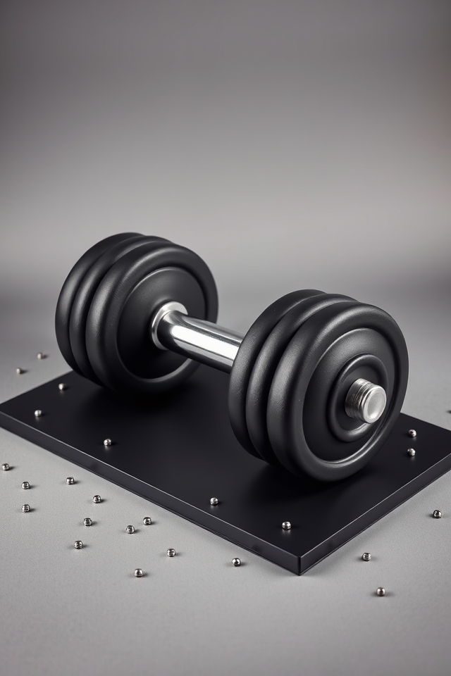 dumbbell shaped fitness birthday cake
