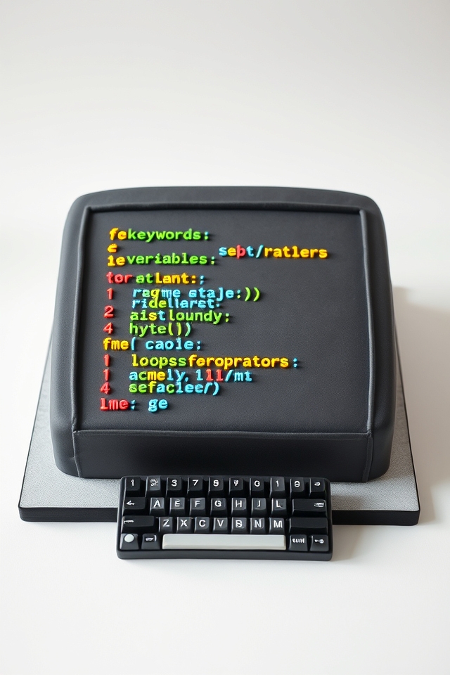 edible code editor cakes