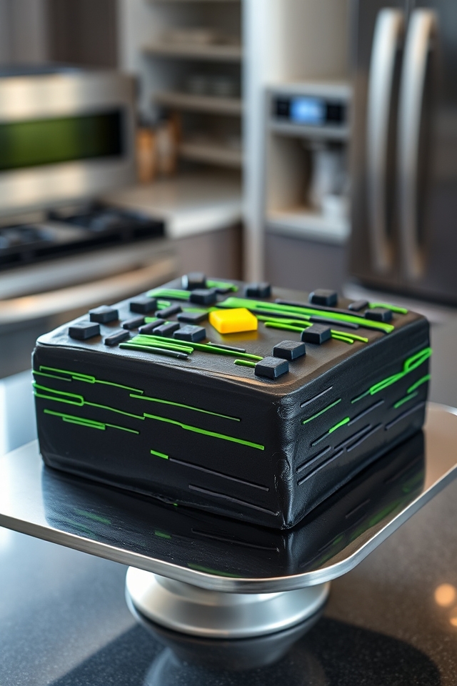 edible code keyboard cake