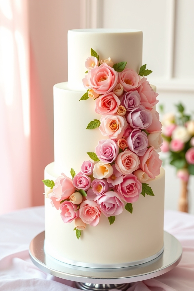 edible floral cascade design