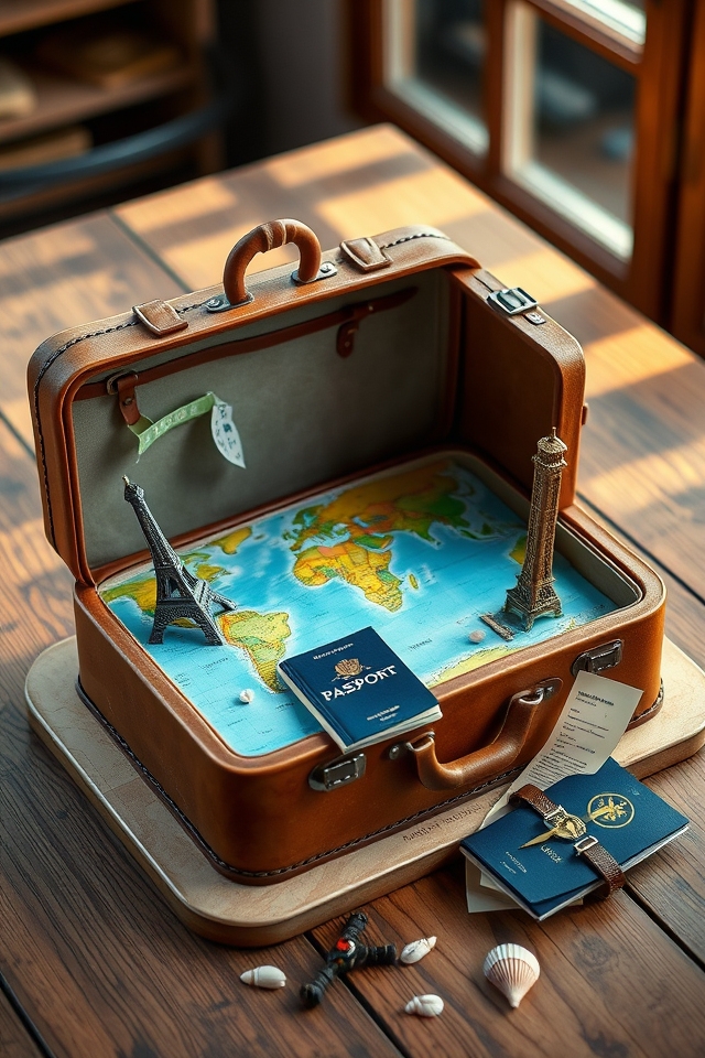 edible landmarks travel cake