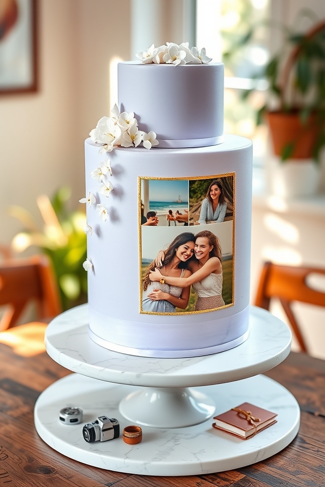 edible photo memory cake