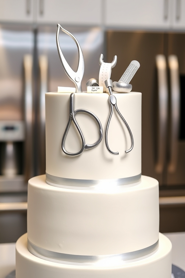 edible silver fondant replicas