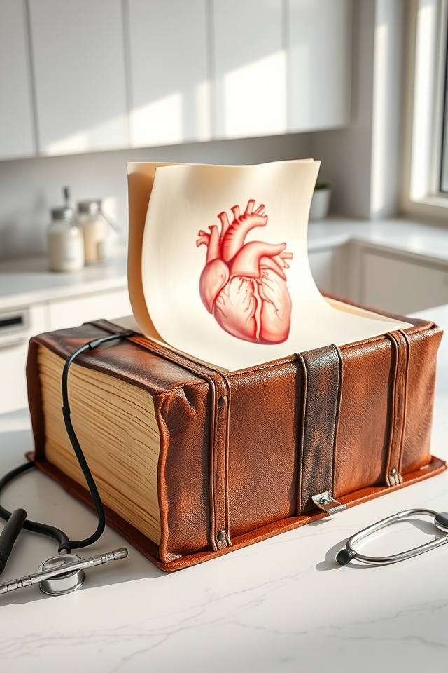 educational anatomy book cake