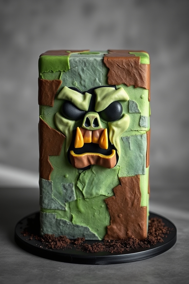 eerie tattered zombie cake