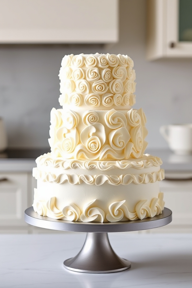 elegant buttercream piping designs