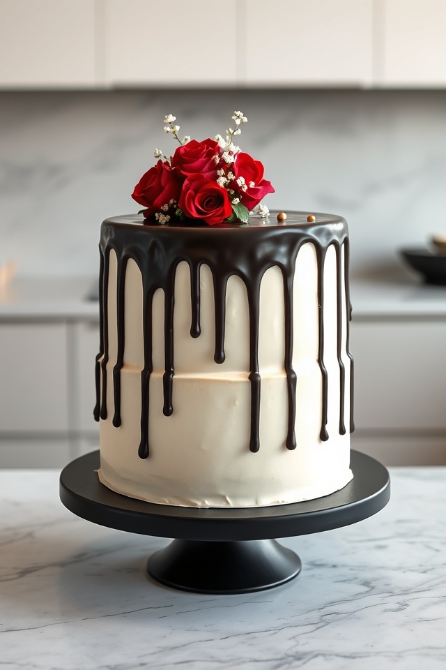 elegant cascading ganache drips