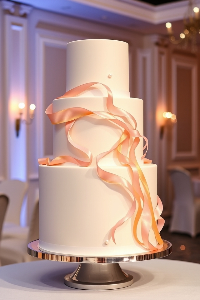 elegant cascading ribbon waves