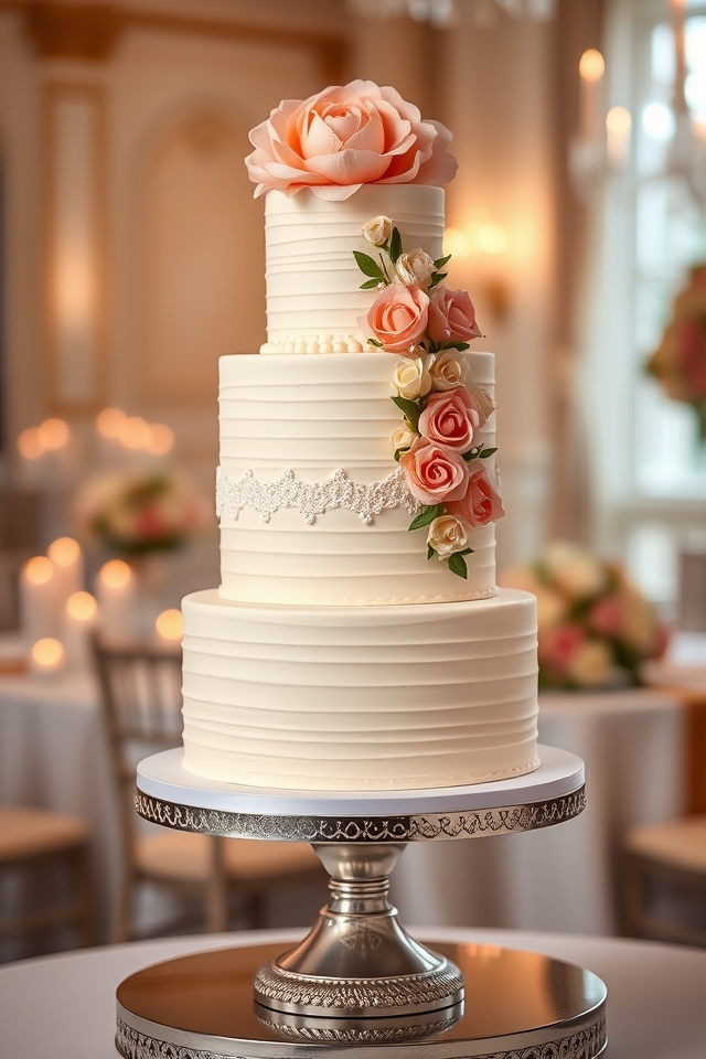 elegant cascading tiered cakes