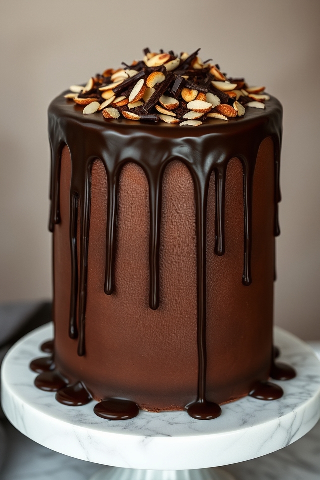 elegant chocolate almond drip
