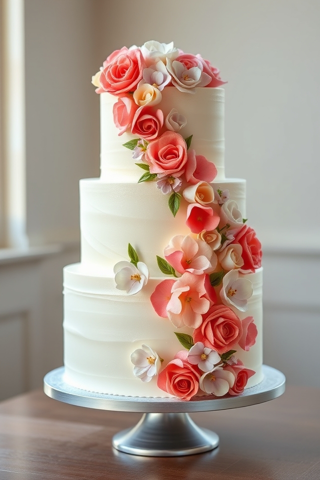elegant edible floral cascade