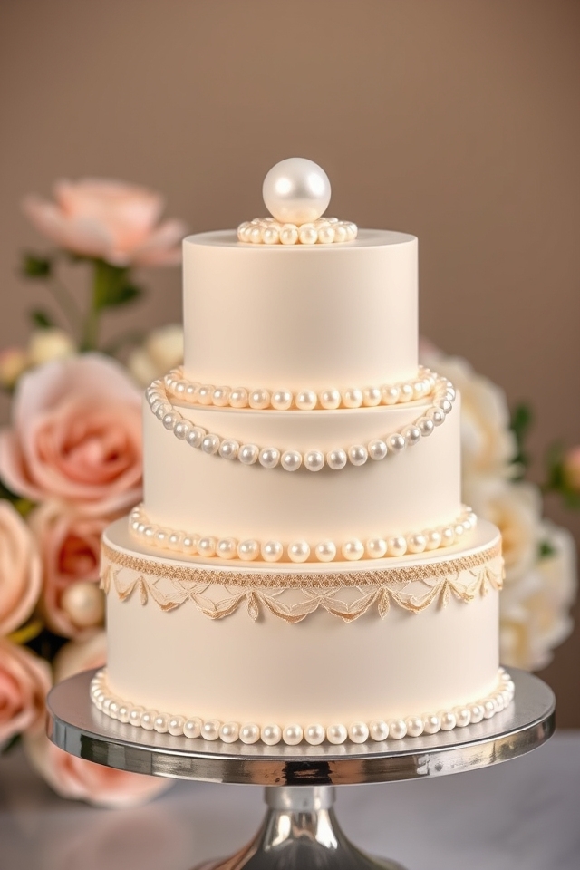 elegant edible pearl accents