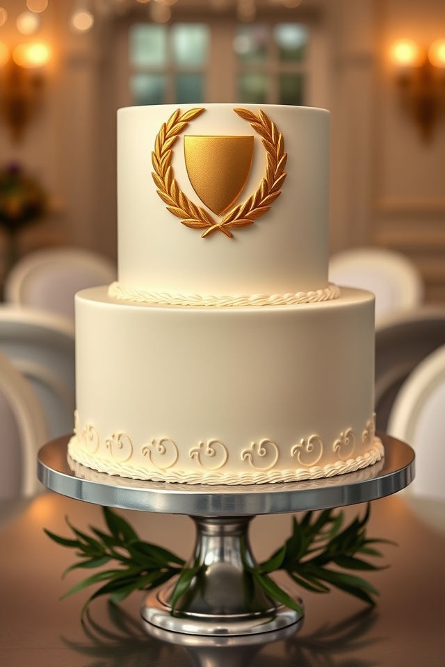 elegant fondant victory emblem