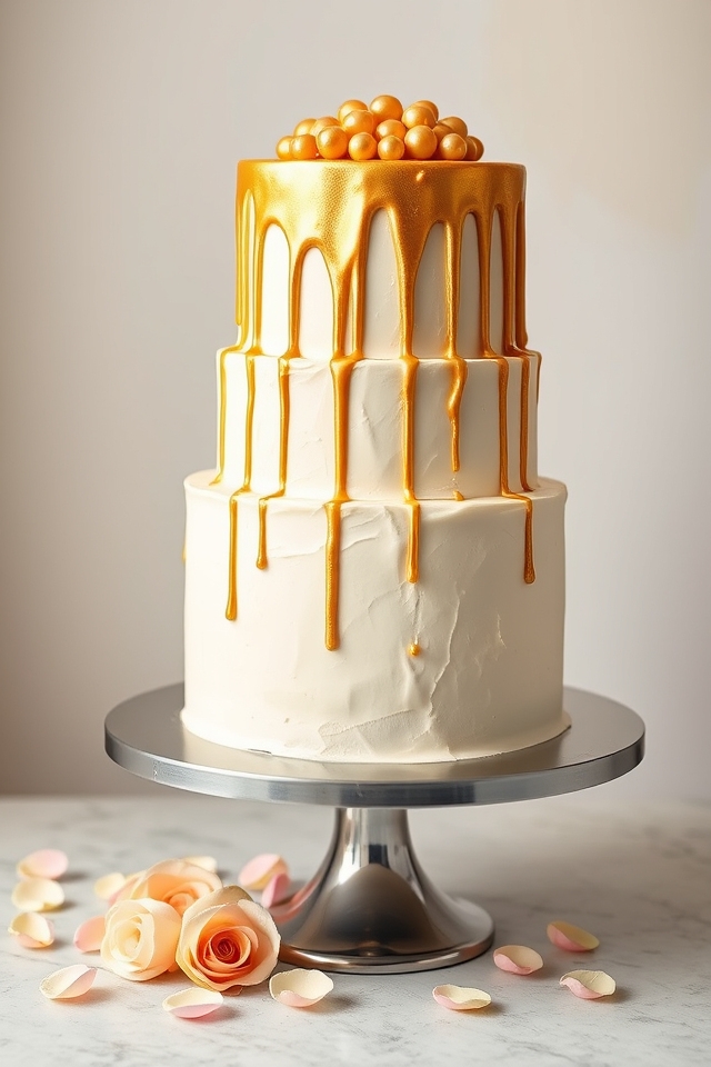 elegant golden drip masterpiece