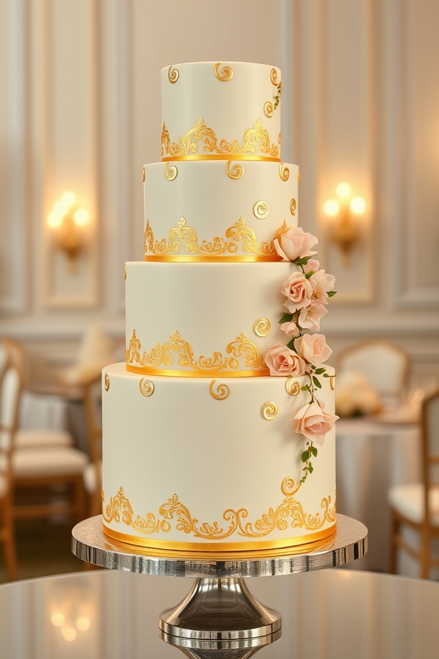 elegant golden tiered masterpiece
