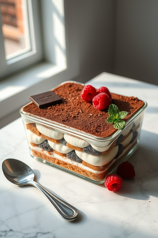 elegant italian tiramisu dessert